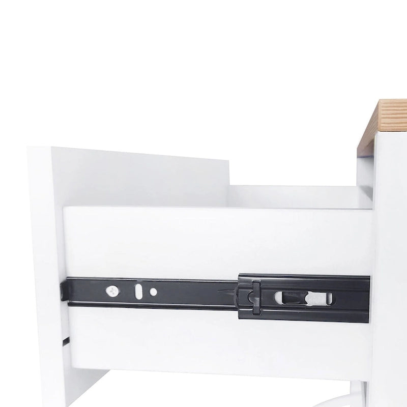 Meuble à chaussures minimaliste en bois blanc/noir – Peut contenir 8 à 12 paires