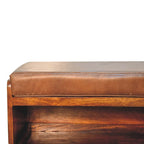 Banc de rangement à chaussures coulissant Châtaigne, 2 tiroirs, 6-8 paires