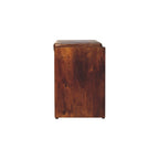 Banc de rangement à chaussures coulissant Châtaigne, 2 tiroirs, 6-8 paires