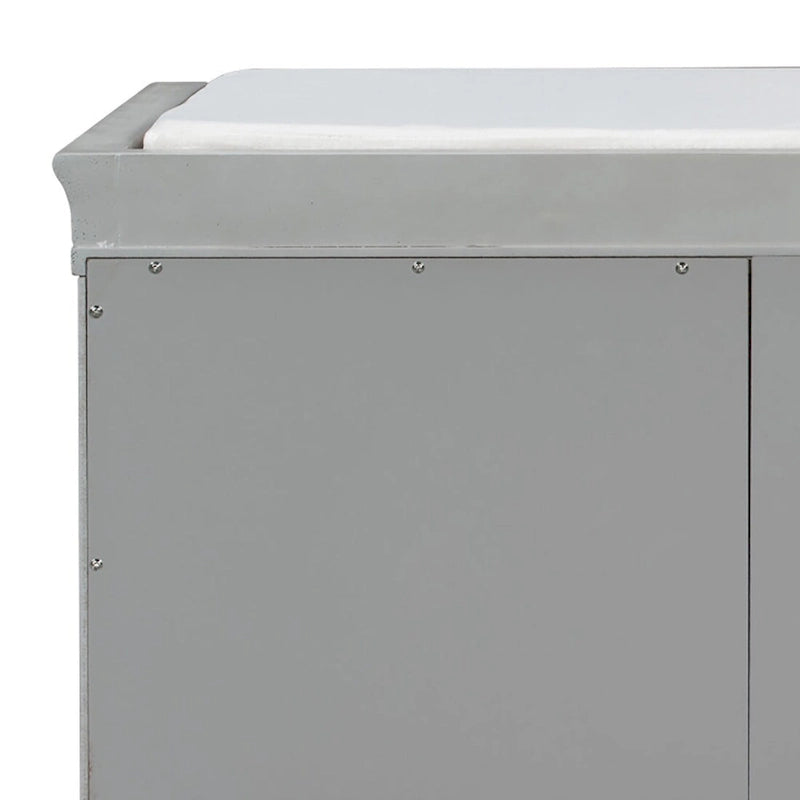 Banc de rangement en velours (bleu marine antique / blanc / gris délavé / noir / espresso) — 1 place