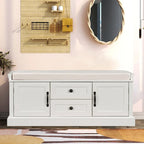 Banc de rangement en velours (bleu marine antique / blanc / gris délavé / noir / espresso) — 1 place