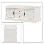 Banc de rangement en velours (bleu marine antique / blanc / gris délavé / noir / espresso) — 1 place