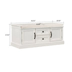 Banc de rangement en velours (bleu marine antique / blanc / gris délavé / noir / espresso) — 1 place