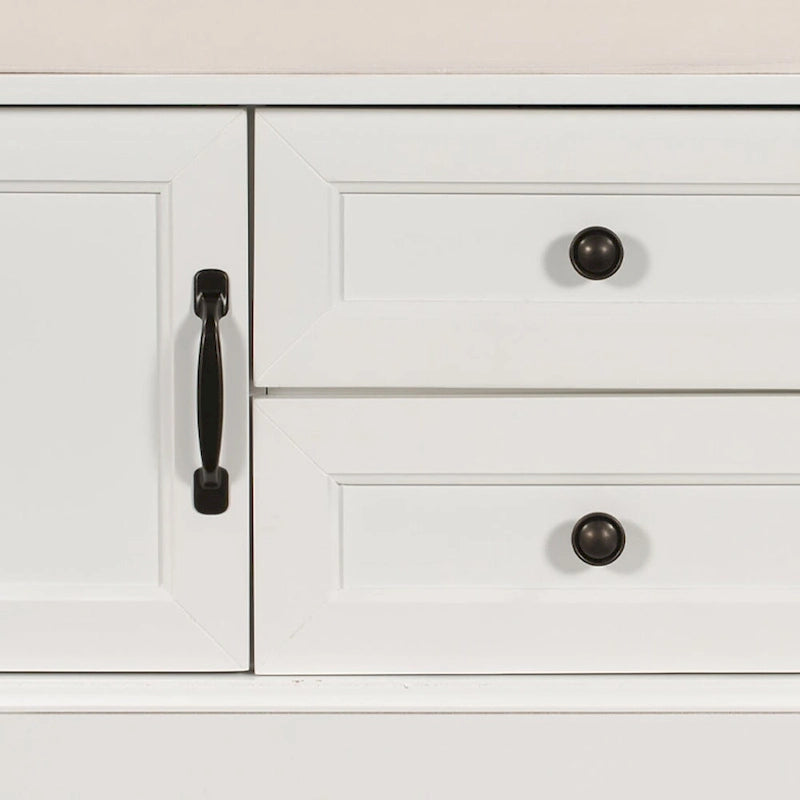 Banc de rangement en velours (bleu marine antique / blanc / gris délavé / noir / espresso) — 1 place