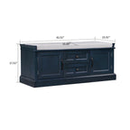 Banc de rangement en velours (bleu marine antique / blanc / gris délavé / noir / espresso) — 1 place