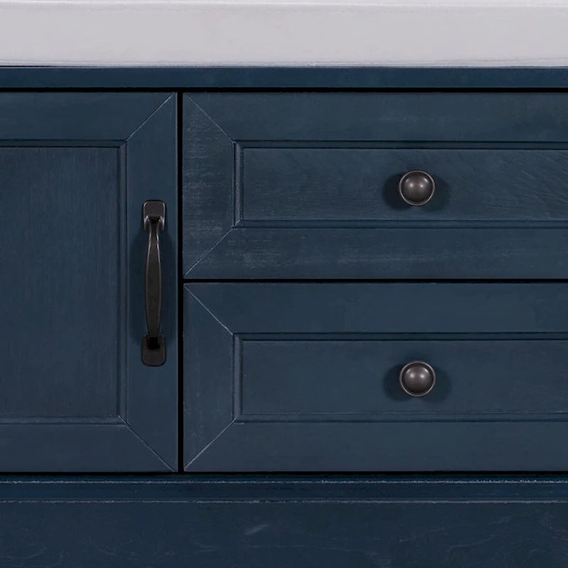 Banc de rangement en velours (bleu marine antique / blanc / gris délavé / noir / espresso) — 1 place