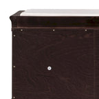Banc de rangement en velours (bleu marine antique / blanc / gris délavé / noir / espresso) — 1 place