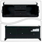 Banc de rangement en velours (bleu marine antique / blanc / gris délavé / noir / espresso) — 1 place