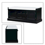 Banc de rangement en velours (bleu marine antique / blanc / gris délavé / noir / espresso) — 1 place