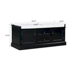 Banc de rangement en velours (bleu marine antique / blanc / gris délavé / noir / espresso) — 1 place
