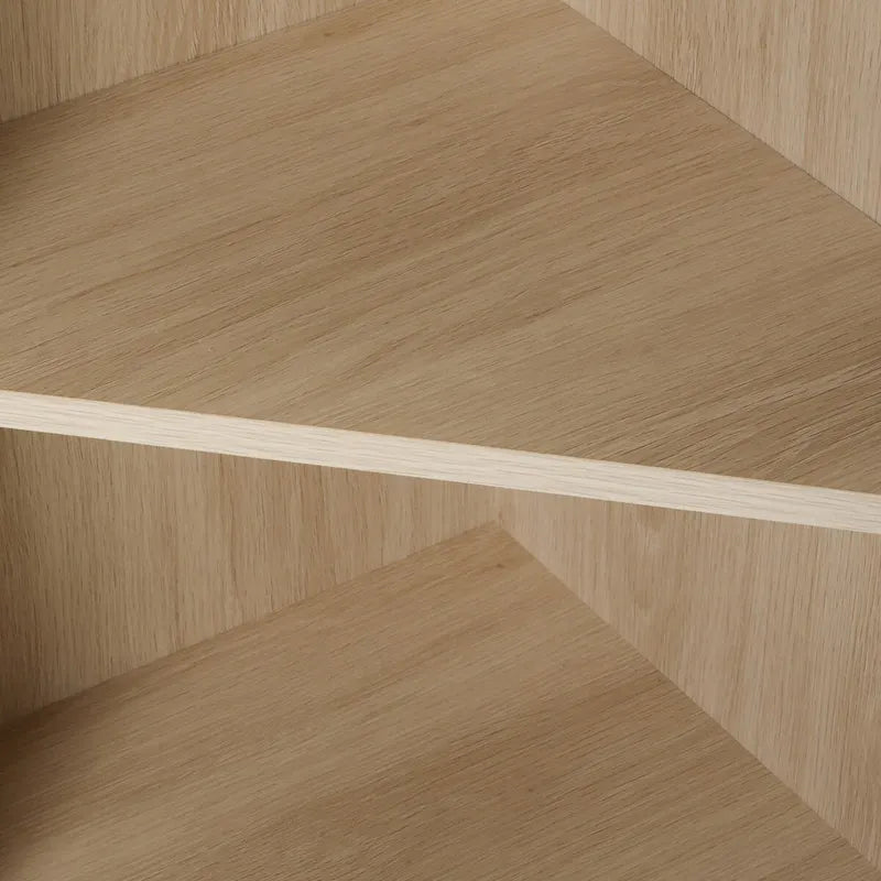 Meuble d'angle à porte en rotin naturel, sur pied, montage par 1 personne