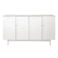 Meuble de rangement à 4 portes blanc/vert menthe avec étagère réglable