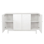 Meuble de rangement à 4 portes blanc/vert menthe avec étagère réglable