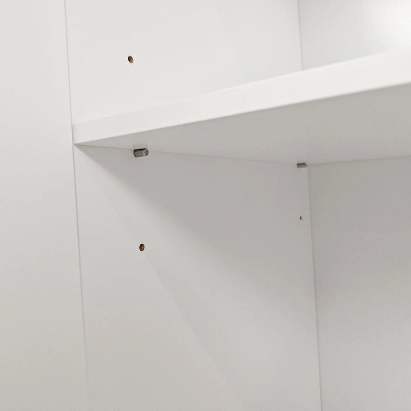 Meuble de rangement à 4 portes blanc/vert menthe avec étagère réglable