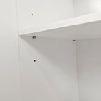 Meuble de rangement à 4 portes blanc/vert menthe avec étagère réglable