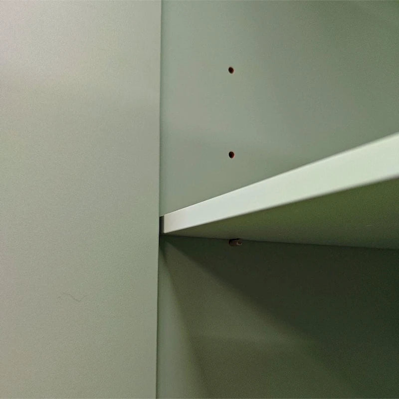 Meuble de rangement à 4 portes blanc/vert menthe avec étagère réglable