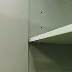 Meuble de rangement à 4 portes blanc/vert menthe avec étagère réglable