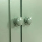 Meuble de rangement à 4 portes blanc/vert menthe avec étagère réglable