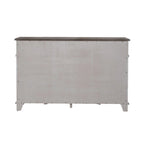 Vaisselier-buffet 1 porte blanc et gris en pin cérusé