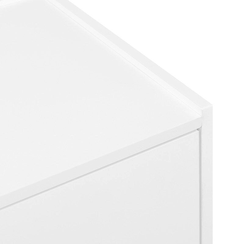 Buffet de rangement 4 portes vert / noir / blanc avec étagères réglables