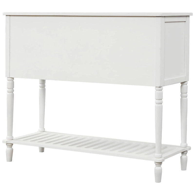 Console de table/Bahut de ferme antique bleu marine/blanc - Utilisation 1 personne