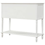 Console de table/Bahut de ferme antique bleu marine/blanc - Utilisation 1 personne
