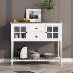 Console de table/Bahut de ferme antique bleu marine/blanc - Utilisation 1 personne