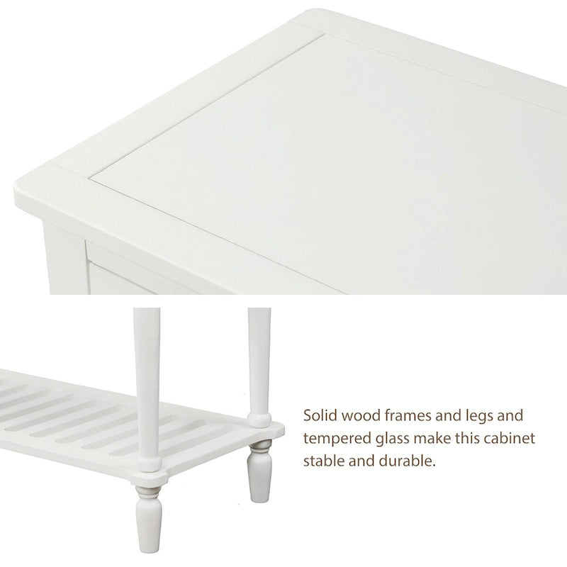 Console de table/Bahut de ferme antique bleu marine/blanc - Utilisation 1 personne