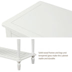 Console de table/Bahut de ferme antique bleu marine/blanc - Utilisation 1 personne