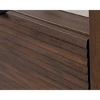 Crédence à tiroirs latéraux Rich Walnut, format lettre