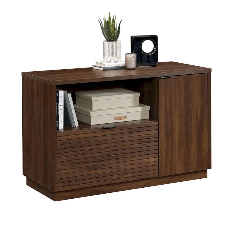 Crédence à tiroirs latéraux Rich Walnut, format lettre