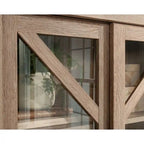 Bibliothèque à portes coulissantes Jamocha Wood avec tiroir-classeur – Format Lettre
