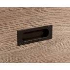 Bibliothèque à portes coulissantes Jamocha Wood avec tiroir-classeur – Format Lettre