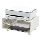 Yamazaki Home Rolling Printer Stand, Steel, Holds 59.4 lbs, Minimal Assembly - L 14.57 x W 18.9 x H 7.48 inches