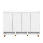 Meuble à chaussures minimaliste blanc/noir avec tiroir, assemblage à 2 personnes, buffet de rangement à 3 étagères