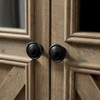 Meuble vitrine vintage à 2 portes marron/espresso – Unité simple