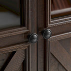 Meuble vitrine vintage à 2 portes marron/espresso – Unité simple