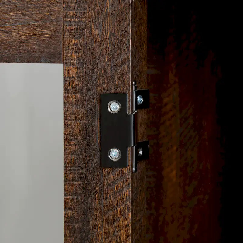 Meuble vitrine vintage à 2 portes marron/espresso – Unité simple