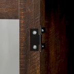 Meuble vitrine vintage à 2 portes marron/espresso – Unité simple
