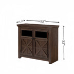 Meuble vitrine vintage à 2 portes marron/espresso – Unité simple