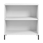 Bibliothèque ouverte blanche à 2 étagères, simple