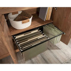 Crédence de bureau blanche douce avec portes – Rangement pour 2 personnes