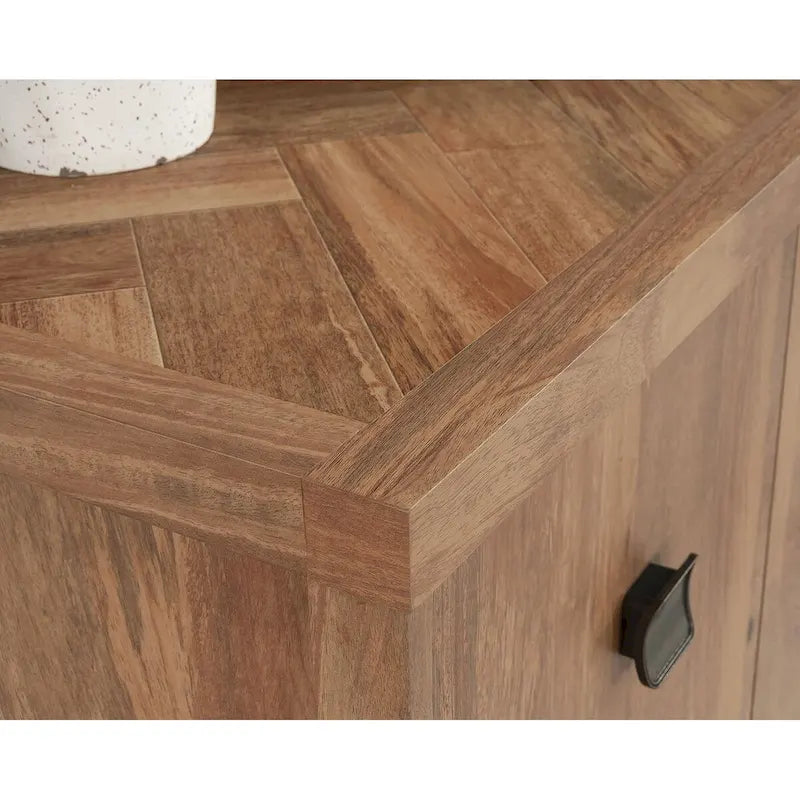 Crédence de bureau blanche douce avec portes – Rangement pour 2 personnes