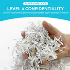 Destructeur de documents noir à coupe croisée, 22 feuilles, bac de 35 L