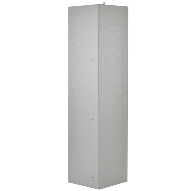 Meuble de rangement d'angle gris/blanc avec étagères réglables, pour 1