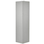 Meuble de rangement d'angle gris/blanc avec étagères réglables, pour 1