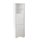 Meuble de rangement d'angle gris/blanc avec étagères réglables, pour 1