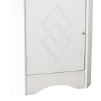 Meuble de rangement d'angle gris/blanc avec étagères réglables, pour 1