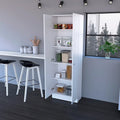 Armoire de rangement autoportante avec 10 étagères Blanche / Noire / Chêne