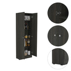 Armoire de rangement autoportante avec 10 étagères Blanche / Noire / Chêne